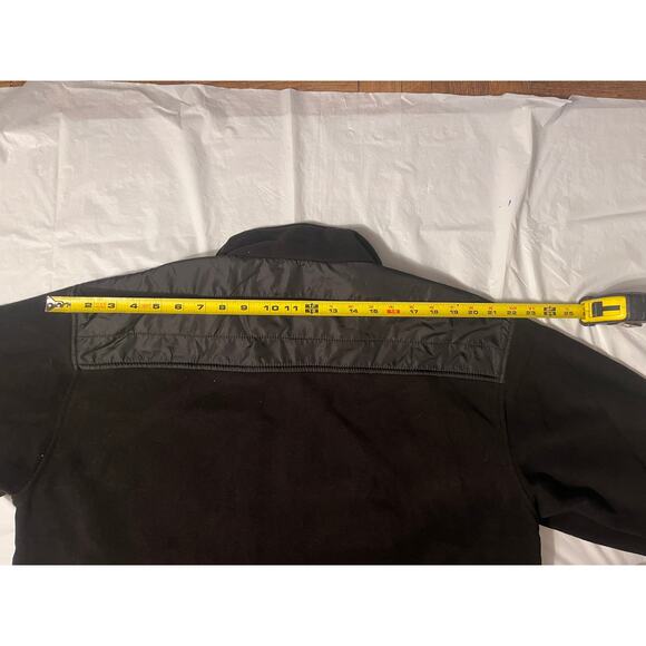 REEBOK PREMIUM MICRO FLEECE Jacket - X-Large - Black/Blue Logo - NEW - Picture 7 of 12